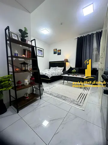 Luxury second-occupancy fully furnished studio with a semi-separate kitchen ✨ Ajman Al Nuaimiya. F
