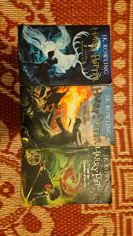Set of 3 Harry Potter Paperback Books (Philosophers Stone, Chamber of Secrets, Prisoner of Azkaban)