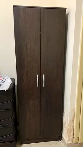 Dark Wood Tall Storage Cabinet - Good Condition  pvc cabinet