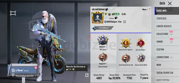 Pubg level 84 account