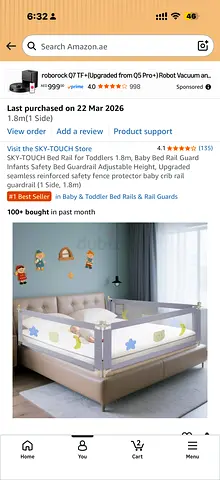 Adjustable Bed Guard Rail for Toddlers - 1.8m 2 pcs