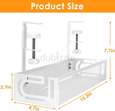 Under Desk Cable Management Tray No Drill