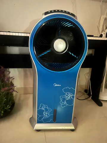 Midea Tower Fan / Air Cooler - Blue, Good Working Condition