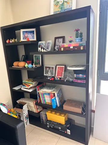 IKEA Dark Wood Open Bookcase / Display Shelf - Good Condition