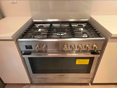 Bosch Series 8 Top Gas Oven Electric Combination Cooker 90x60cm made in Italy oven with dual fan