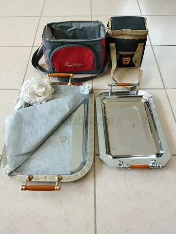 Stainless steel tray set