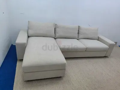 Wide armrest Ikea vimle sofabed with storage