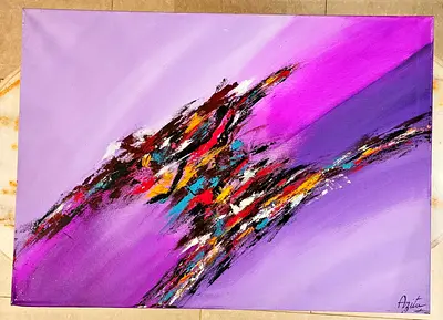 Purple abstract painting for sale