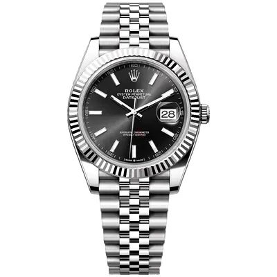 Rolex Datejust Stainless Steel Men’s Watch - Jubilee Bracelet, Black Dial