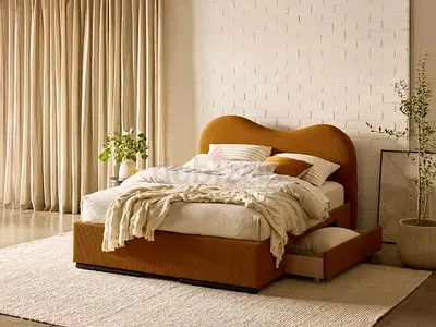 Double Size Bed with Drawer - Available in Custom Size and Custom Colors - UAE Sharjah Made