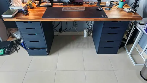 Ikea - Large Wooden Top Desk with 2 drawers (Table top and 2 drawers only)