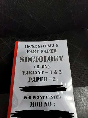 Cambridge IGCSE Sociology Past Paper Booklets + Mark Schemes