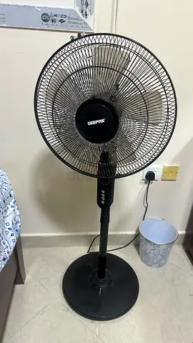 Geepas Standing Pedestal Fan - Black, Good Working Condition