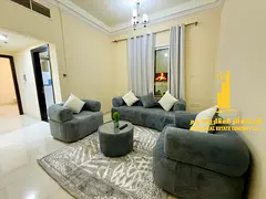 Luxury two-bedroom apartment with a living room and balcony. Ajman, Al Rawda 1. Fully furnished. For