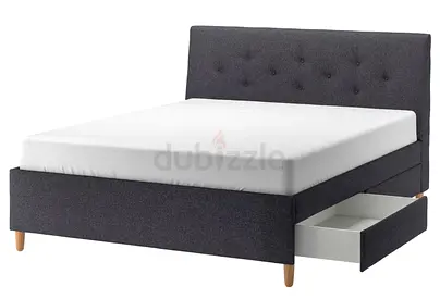 King Size IKEA Bed + Storage Drawer | 1 Yr Old | Dhs 1,400