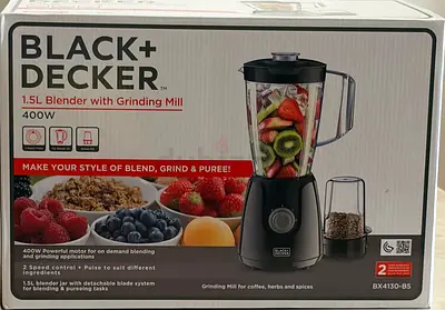 Black+Decker 1.5L Blender with Grinding Mill - 400W (BX4130)