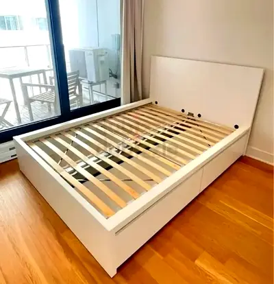 Ikea Queen size bed with mattress available in perfect condition