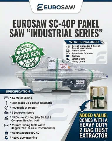 EUROSAW PANEL SAW MACHINE (WoodWorking/Carpentry Machine)
