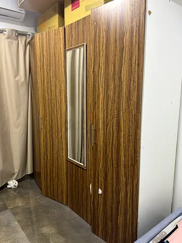 2-Door Wardrobe / Armoire in Wood Finish - Good Condition