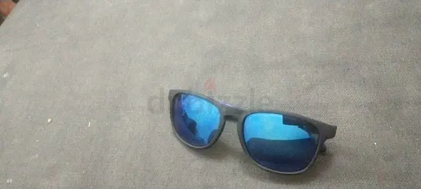 Blue mirrored lens sunglasses with black frame - gently used