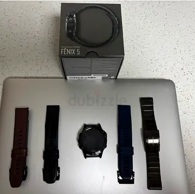 Garmin Fenix 5 Sapphire edition, black 47mm in excellent used condition.