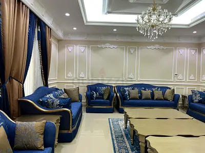 Blue Sofa Set with Tables  Carpets – Excellent Condition