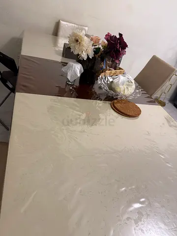 6-8 seater dining table with 4 chairs for sale