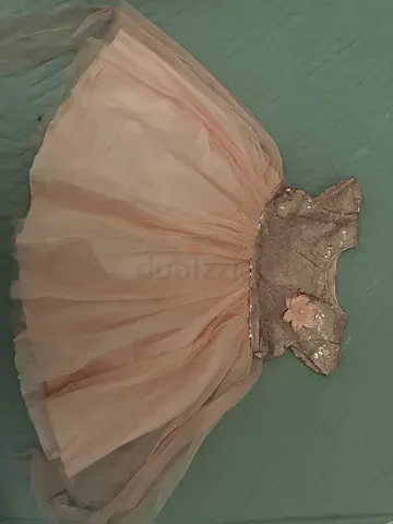 De Backers Pink Tulle Party Dress with Sequin Bodice - Size Small (Girls)