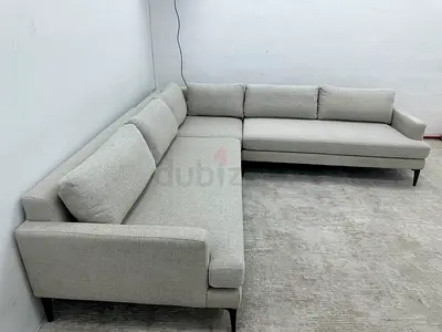 Like new condition west elm corner sofa