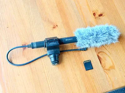 Professional Sony Shotgun Microphone with Hotshoe Mount (Used)