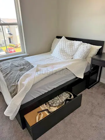 Ikea malm queen size bed with ikea mattress