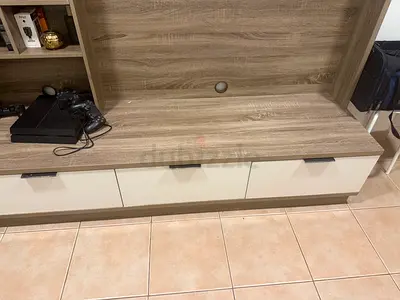 TV stand with book shelves