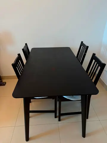 Ikea Black Dining Set