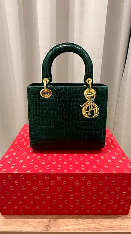 Christian Dior Lady Dior medium Crocodile Leather Handbag
