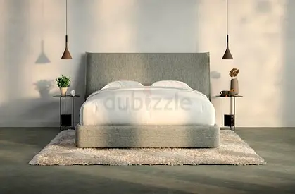 Premium Velvet Bed For Sale Modern Soft Finish - King Size - Fully Custom Made - UAE Sharjah Made