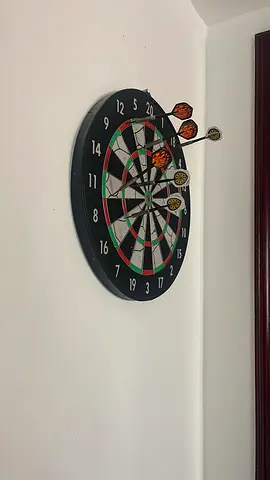 Compact Magnetic Dartboard Set with 6 Darts