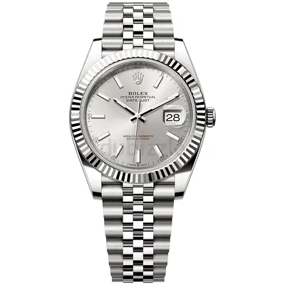 Rolex Datejust Stainless Steel Mens Watch - Jubilee Bracelet, Silver Dial