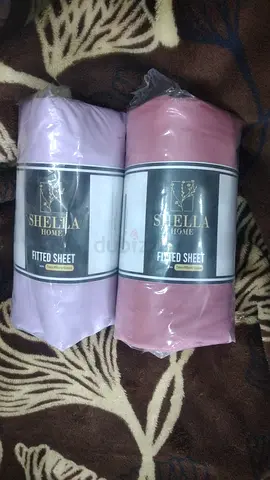 Set of 2 Shellia Home Fitted Bed Sheets - Pink  Lavender, Brand New