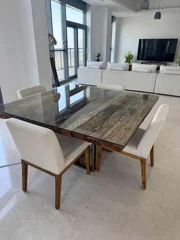 Marina home - Wooden Dining Table with 4 Chairs - Good Condition
