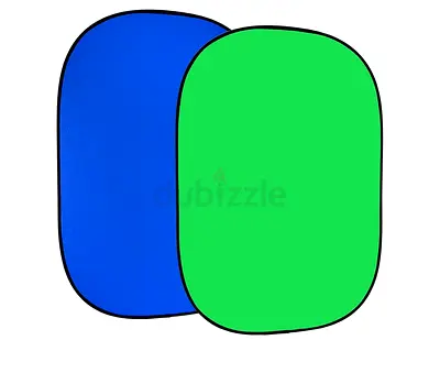 Foldable Blue/Green Chromakey Backdrop 1.5x2m - Reversible Collapsible Panel