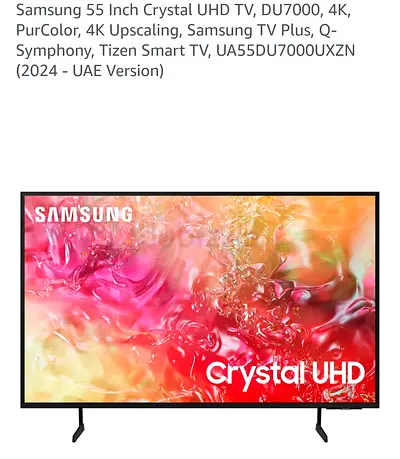 Samsung 55 Crystal UHD 4K TV (2024) - Excellent Condition
