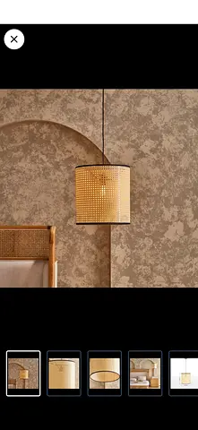 Woven Rattan Pendant Light - Natural Hanging Lamp