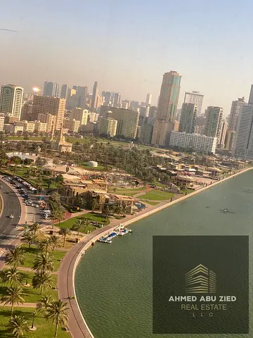 **Beautiful 3-Bedroom Apartment with Living Room in Al Majaz 3 | Stunning Sea View | 3 Bathrooms |
