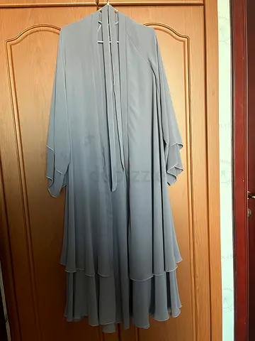 Purple layered abaya for girls