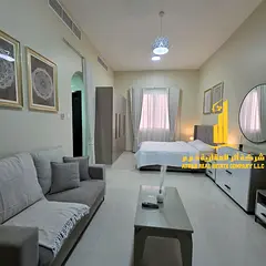 Furnished, separate studio apartment with high-end, brand-new furniture for monthly rent in Ajman -