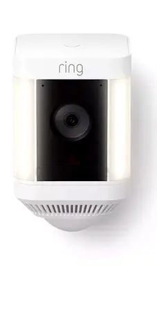 Ring Spotlight Cam Plus Plug-In by Amazon| Outdoor Security Camera 1080p HD Video, T