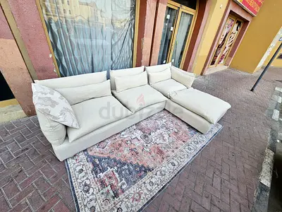 Marina home feather filled Sofa Beige Excellent Condition