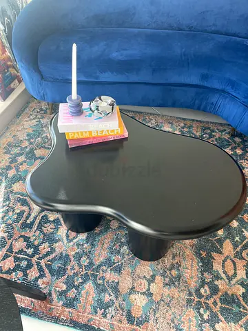 Modern Sculptural Black Coffee Table