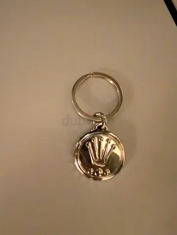 Silver-tone Rolex Crown Keychain - Good Condition