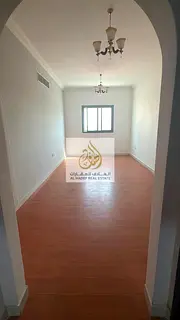 Annual rent in Ajman, Al Nuaimiya 1, behind Thumbay Hospital. Family building. One-bedroom apartmen
